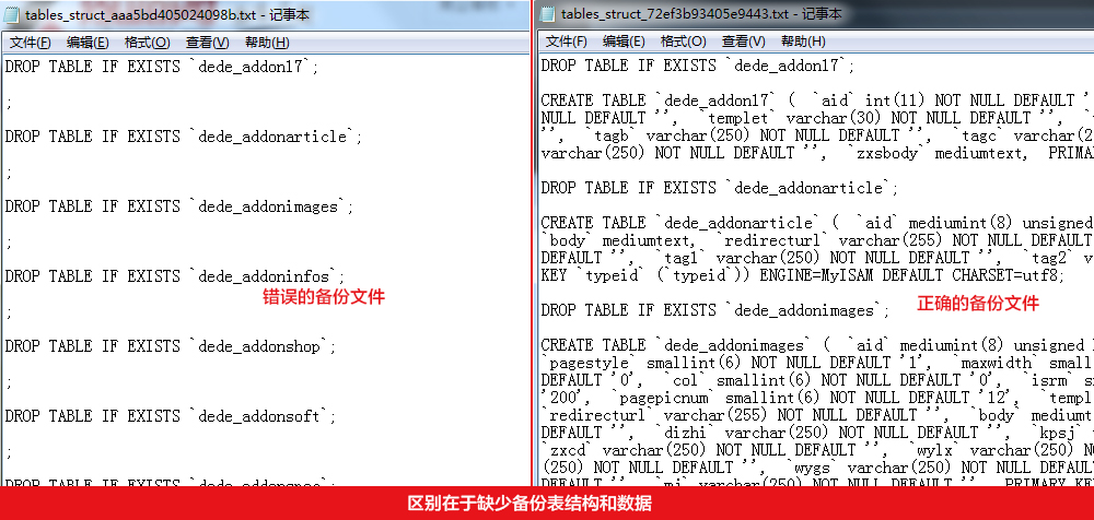 織夢數據庫還原 系統參數為空